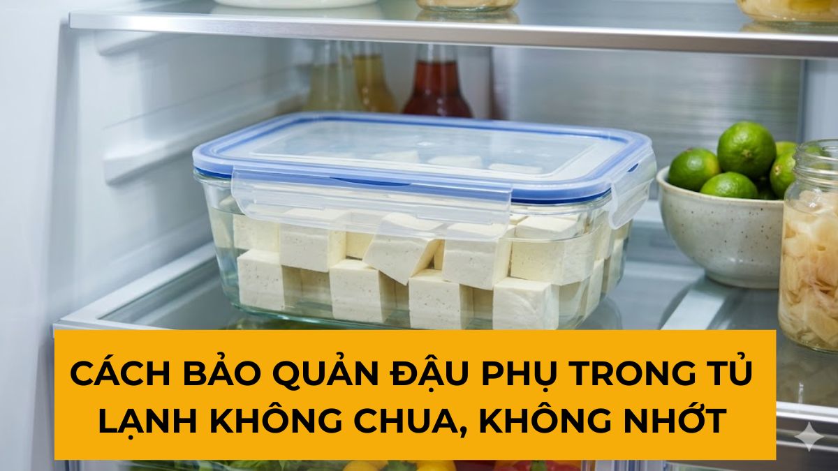 Cách bảo quản đậu phụ trong tủ lạnh không chua, không nhớt